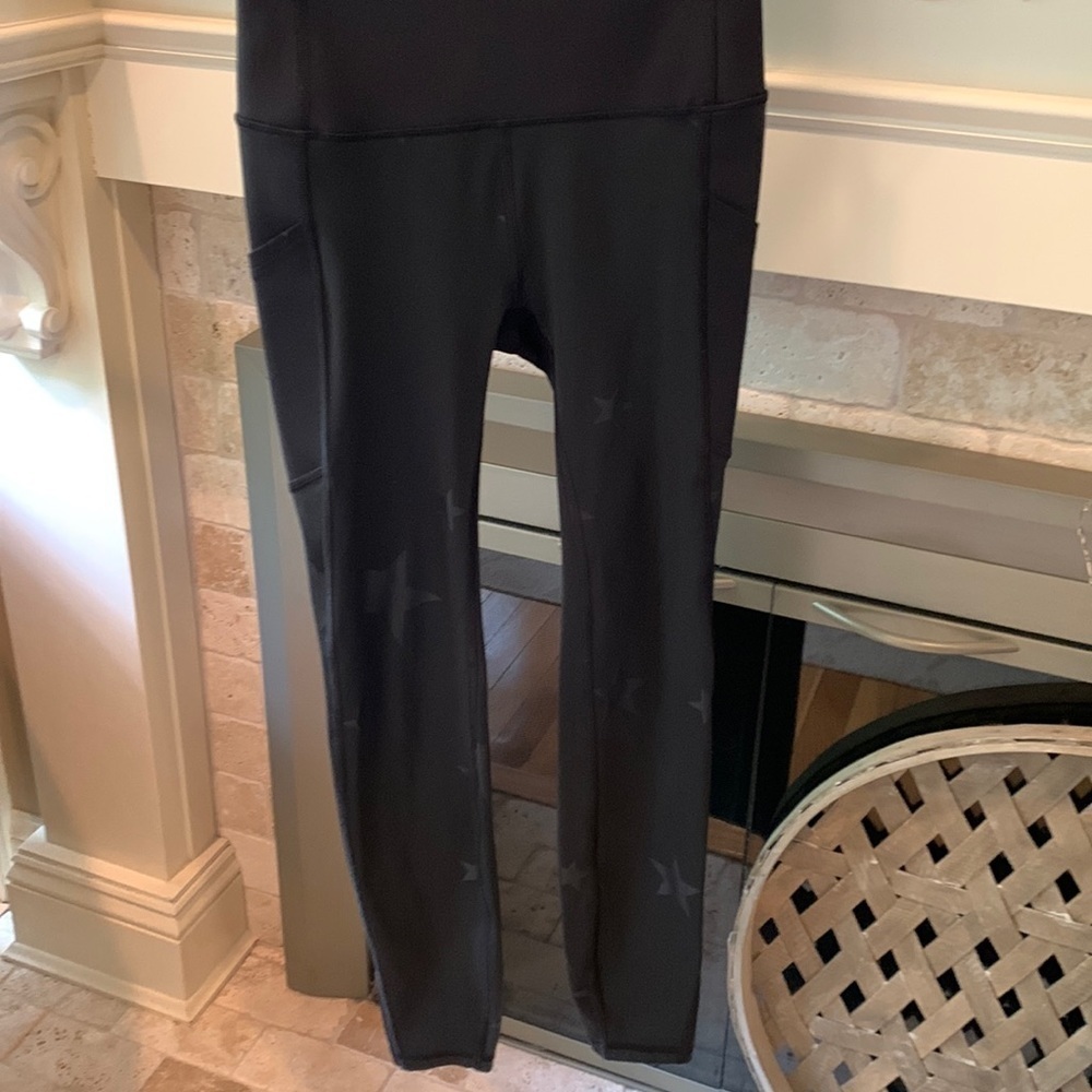 Gap fit sculpt compression star workout leggings  XS EXTRA SMALL BLACK - Picture 2 of 5